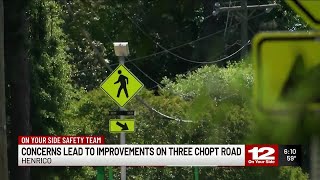 Concerns prompt safety improvements along Three Chopt Road