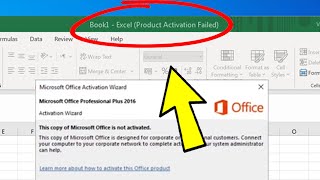 Product Activation Failed in Ms Excel & Word | How To Fix Microsoft product activation failed ✅