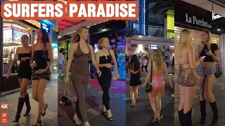 [4k] Explore Surfers Paradise Nightlife Friday 07 February 2025 | Gold Coast | QLD | Australia