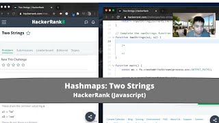 How to Solve "Two Strings" on HackerRank? - Javascript Hashmaps