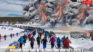 Terrifying Today! 2nd Massive Geyser Eruption in Yellowstone Park! US very Afraid Gonzila wake up