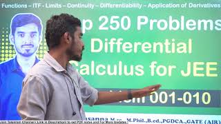 Problem 001-010-Top 250 Problems on Differential Calculus For IIT JEE  #jeemain #iitjee