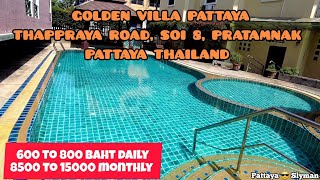 GOLDEN VILLA PATTAYA, THAPPRAYA ROAD, PRATAMNAK HILL, PATTAYA THAILAND