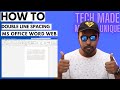 how To Double LINE Spacing in ms office word web