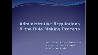Class 6 - Legislative Process & Documents