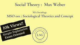 MA SOCIOLOGY (IGNOU based lessons) | MSO -1| Social Theory - Malayalam - Max Weber