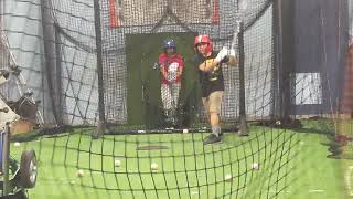 Baseball batting practice. 10U