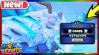 [YETI CODE?!] ALL CODES IN BLOX FRUITS IN YETI FRUIT UPDATE | ROBLOX