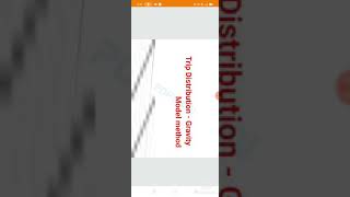 Module 4- Gravity model method of Trip distribution