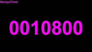 0 to 10800(3 hours=180 minutes) seconds countup timer