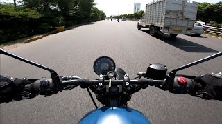 Hunter 350 Top Speed and Braking Test from 80kmph | Royal Enfield Hunter 350 Metro Blue