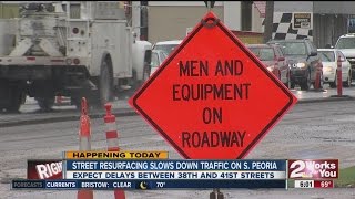 Crews begin repaving project on S. Peoria