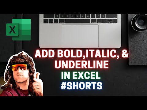 #shorts How to add bold, italic, or underline to text in #excel office 365 easily