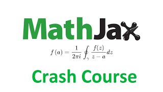 MathJax Crash course