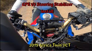 GPR V5 Steering stabilizer Installation | Motorcycle adventures with the Honda Africa Twin DCT |