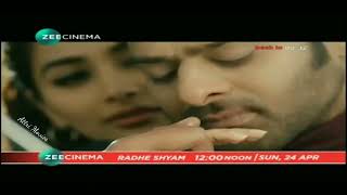 Radhe Shyam Movie World Television Premiere  On TV Promo Zee Cinema