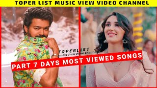 Past 7 Days Most Viewed Indian Songs on Youtube [6 April 2022] Toperlist music view video channel