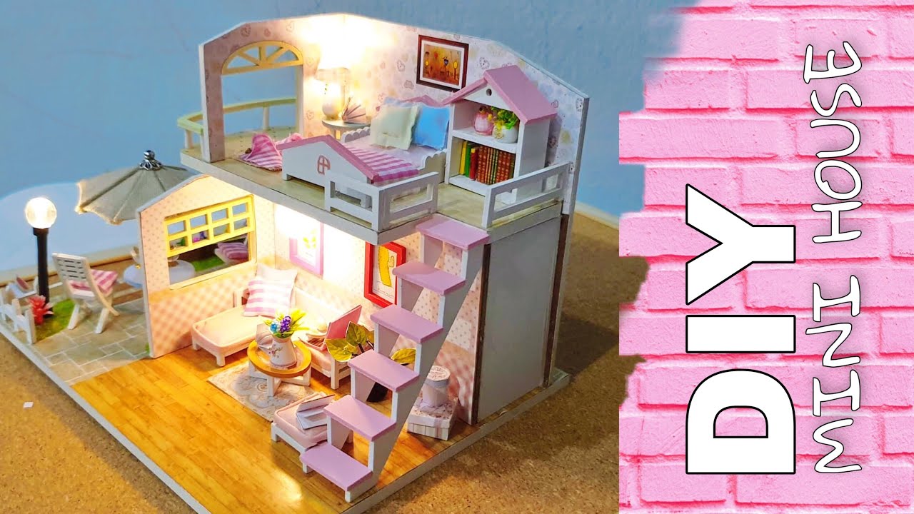 Diy Mini House Pink Loft Youtube