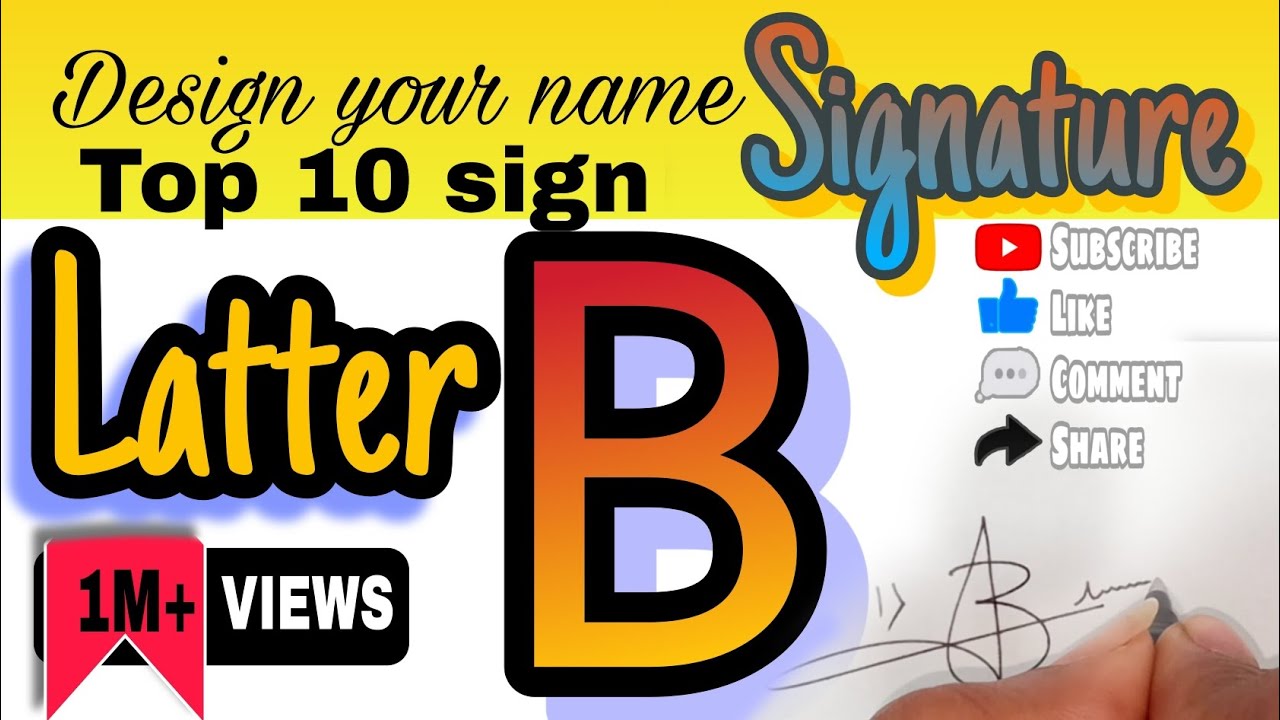 B Signature Style | Best Signature Ideas For Letter B - YouTube