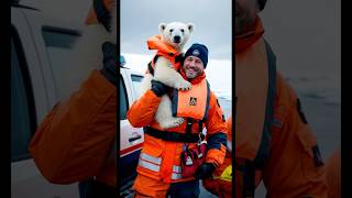 A touching story about three polar bear orphans being rescued and fed by humans before released