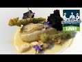 Michelin star chef Daniel Clifford cooks Turbot, squid ink cake, tempura samphire, razor clams