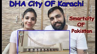 DHA City Karachi Street View react by Indian Couple | Pakistan