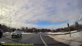 Bad spot for a U-Turn: NB Route 8, Fredericton NB. 2024-11-29