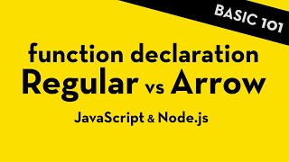 What difference between arrow function and regular in JavaScript or Node.js?