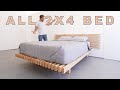 DIY Platform Bed Made from ONLY 2x4's!!  | Modern Builds