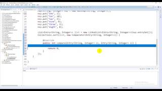 Sorting the HashMap in Java