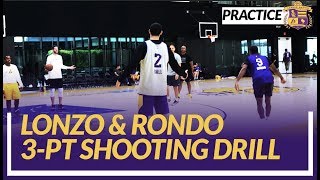 Lakers Shootaround: Lonzo Ball & Rajon Rondo Do Some 3-pt Shooting Drills Before Tonights Game