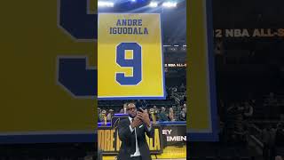 Andre Iguodala's jersey in the Warriors rafters forever | #shorts