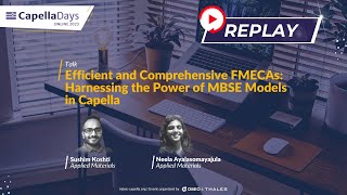 Efficient and Comprehensive FMECAs: the Power of MBSE Models | Applied Materials | Capella Days 2023