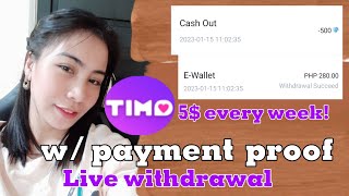 5$ CASH OUT  KO SA TIMO EVERY WEEK| W/ PAYMENT  PROOF + TIPS ✨