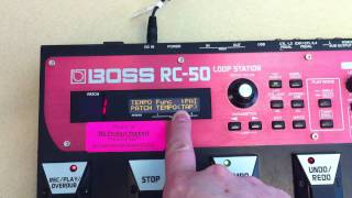 Boss RC-50 Changing Tempo Pedal Functions