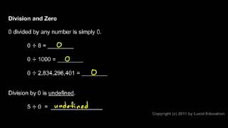 Prealgebra 1.6d - Division and Zero