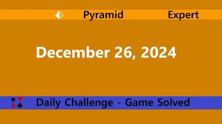 Microsoft Solitaire Collection | Pyramid Expert | December 26, 2024 | Daily Challenges