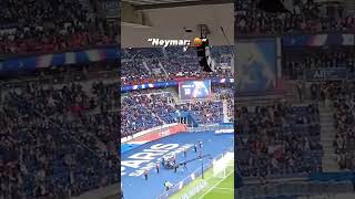 PSG fans booed Leo messi & Neymar jr while cheering for kylian Mbappé 📣 (via IG:parisdanslapeau)