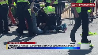 Police use pepper spray, arrest 8 demonstrators at NC voting rally
