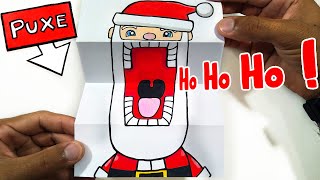 PUXE A FOLHA ! Papai Noel - How To Draw SURPRISE DRAWING - DESENHO SURPRESA, DESENHO DO NATAL !
