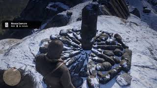 RDR2 Landmarks of Riches step 5 after 4 maps complete (gold bars) Sundial, Mount Shann