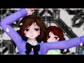 【mmd】乱躁滅裂ガール disturb maniac girl【undertale】chara frisk betty amber 4k uhd