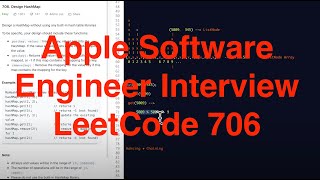 Apple Software Engineer Interview | LeetCode 706. Design HashMap | using Hashing and Chaining