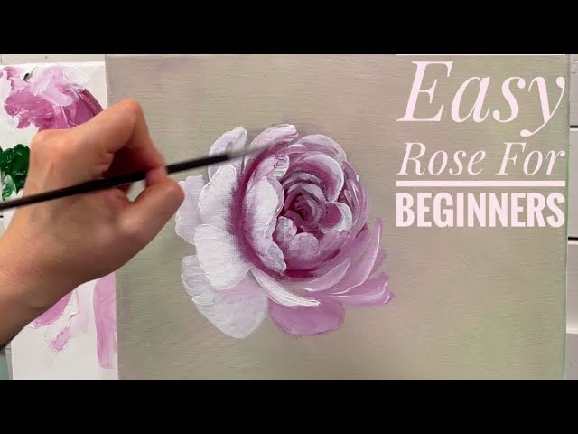 Acrylic Rose Painting Tutorial Easy And Beautiful Infoupdate Org