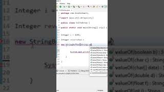 One Line Code to Reverse a number in java #trending #java