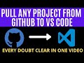How to pull project from github to visual studio code |  Download Project From Github 🎉| Web Tech