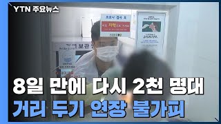 8일 만에 다시 2천 명대 확진...거리두기 연장 불가피 / YTN