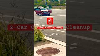 Chaos on the Asphalt: Two-Car Wreck Cleanup Frenzy #towtruck #accidentcleanup #police e