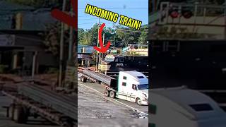 Truck STOPS On Tracks - Unfortunate Timing