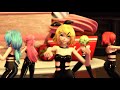 【mmd】 red velvet ice cream cake gumi luka miku rin teto